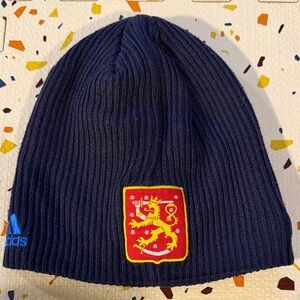 Adidas Dark Blue Finland Beanie. World Cup of hockey 2016.